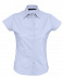 Рубашка женская с коротким рукавом EXCESS, голубая с логотипом в Нефтекамске заказать по выгодной цене в кибермаркете AvroraStore