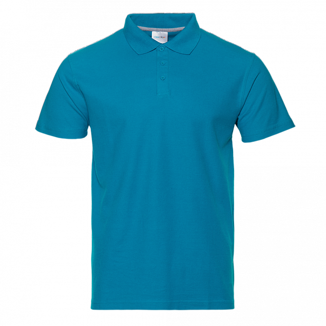 Рубашка поло Рубашка мужская 04 Лазурный с логотипом в Нефтекамске заказать по выгодной цене в кибермаркете AvroraStore