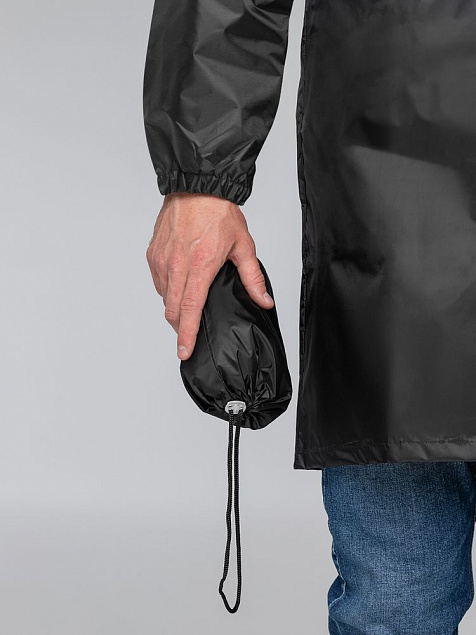 Дождевик Rainman Zip, черный с логотипом в Нефтекамске заказать по выгодной цене в кибермаркете AvroraStore