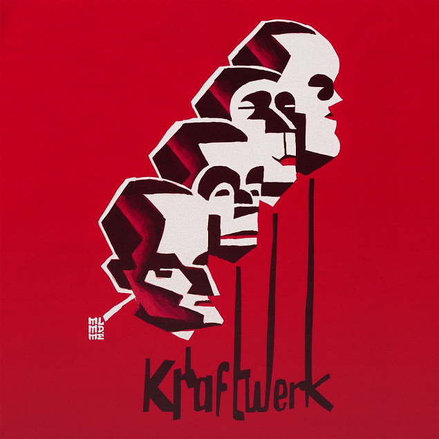 Футболка «Меламед. Kraftwerk», красная с логотипом в Нефтекамске заказать по выгодной цене в кибермаркете AvroraStore