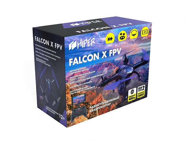 Радиоуправляемый квадрокоптер «FALCON X FPV» с логотипом в Нефтекамске заказать по выгодной цене в кибермаркете AvroraStore