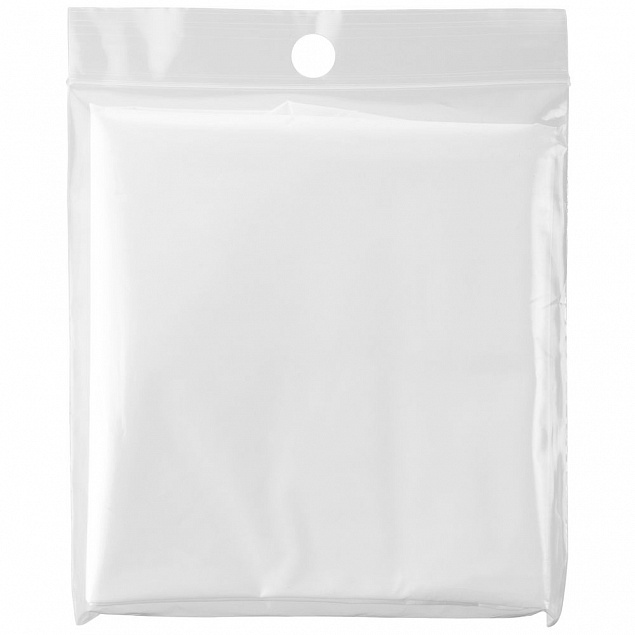 Дождевик-плащ CloudTime, белый с логотипом в Нефтекамске заказать по выгодной цене в кибермаркете AvroraStore