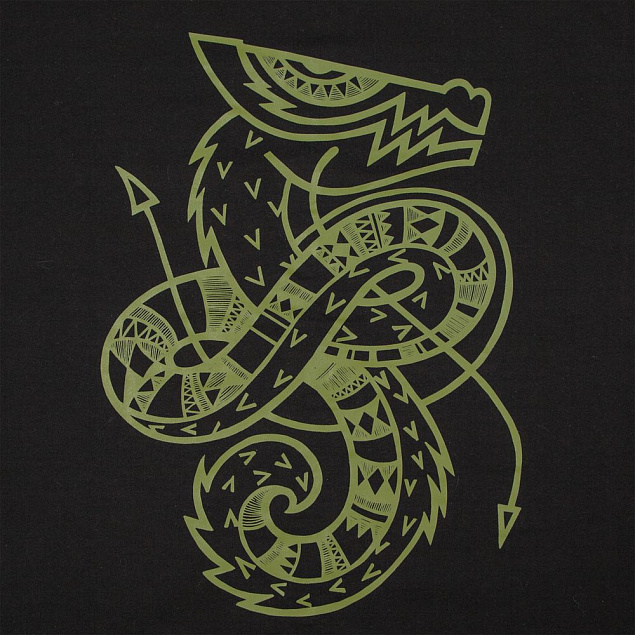 Толстовка «Полинезийский дракон», черная с логотипом в Нефтекамске заказать по выгодной цене в кибермаркете AvroraStore