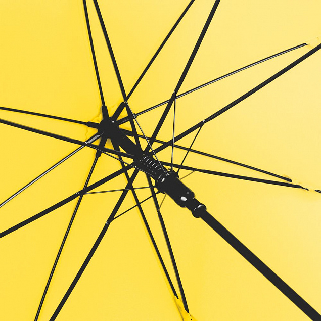 Зонт-трость Lanzer, желтый с логотипом в Нефтекамске заказать по выгодной цене в кибермаркете AvroraStore
