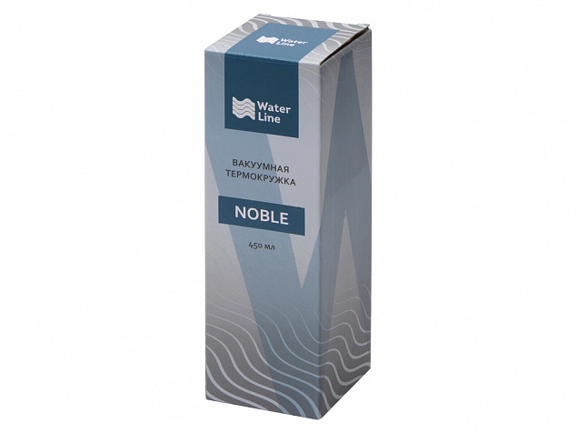 Вакуумная термокружка Noble с крышкой 360°,Waterline, черный (Р) с логотипом в Нефтекамске заказать по выгодной цене в кибермаркете AvroraStore