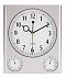 Часы настенные прямоугольные SATURN, серебро с логотипом в Нефтекамске заказать по выгодной цене в кибермаркете AvroraStore