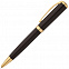 Ручка шариковая Forza, черная с золотистым с логотипом в Нефтекамске заказать по выгодной цене в кибермаркете AvroraStore