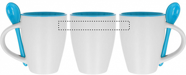 Чашка с ложкой с логотипом в Нефтекамске заказать по выгодной цене в кибермаркете AvroraStore