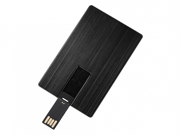 USB-флешка на 16 Гб «Card Metal» в виде металлической карты с логотипом в Нефтекамске заказать по выгодной цене в кибермаркете AvroraStore