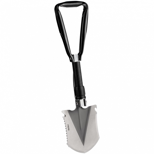 Складная лопата Nextool, черная с логотипом в Нефтекамске заказать по выгодной цене в кибермаркете AvroraStore