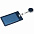 Чехол для пропуска с ретрактором Devon, синий с логотипом в Нефтекамске заказать по выгодной цене в кибермаркете AvroraStore