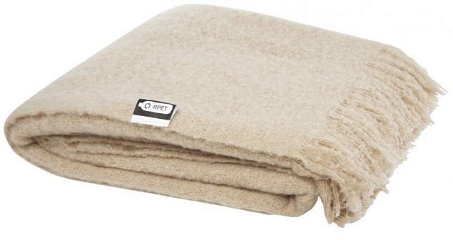 Мохеровое одеяло из вторичного ПЭТ Ivy с логотипом в Нефтекамске заказать по выгодной цене в кибермаркете AvroraStore