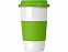 Кружка с силиконовой крышкой и манжетой  Нью-Йорк 300мл, зеленый с логотипом в Нефтекамске заказать по выгодной цене в кибермаркете AvroraStore