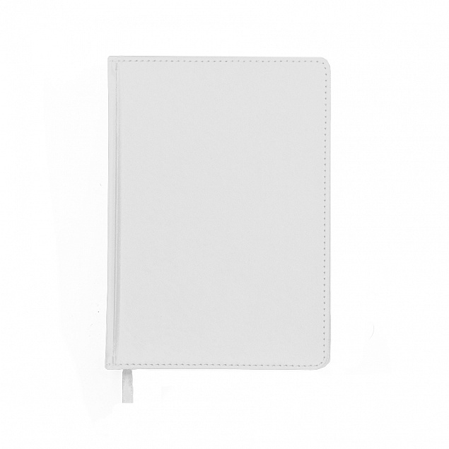 Ежедневник недатированный Campbell, А5,  белый, белый блок с логотипом в Нефтекамске заказать по выгодной цене в кибермаркете AvroraStore