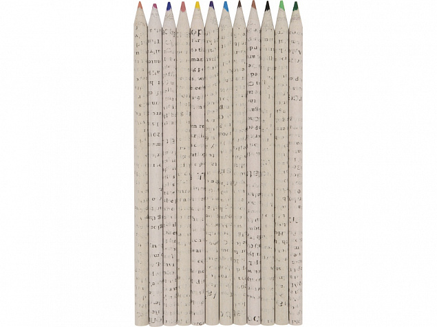 Набор цветных карандашей из газетной бумаги в тубе News с логотипом в Нефтекамске заказать по выгодной цене в кибермаркете AvroraStore