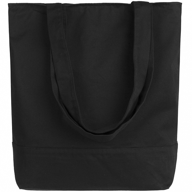 Сумка для покупок на молнии Shopaholic Zip, черная с логотипом в Нефтекамске заказать по выгодной цене в кибермаркете AvroraStore