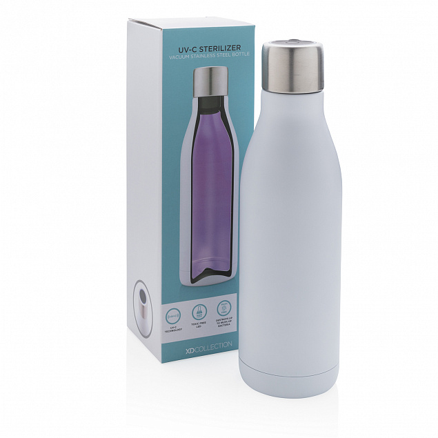 Вакуумная бутылка из нержавеющей стали с UV-C стерилизатором с логотипом в Нефтекамске заказать по выгодной цене в кибермаркете AvroraStore