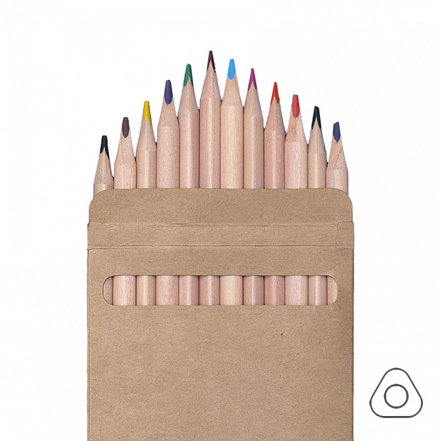 Набор цветных карандашей KINDERLINE middlel,12 цветов, дерево, картон с логотипом в Нефтекамске заказать по выгодной цене в кибермаркете AvroraStore
