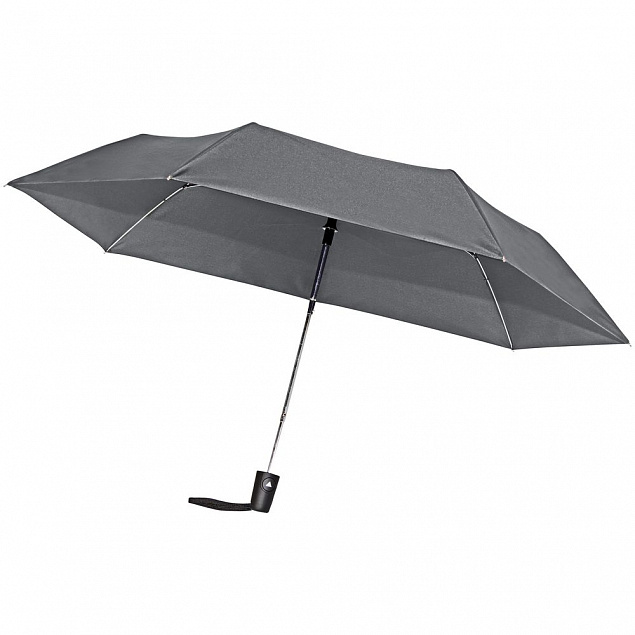 Зонт складной Hit Mini AC, серый с логотипом в Нефтекамске заказать по выгодной цене в кибермаркете AvroraStore