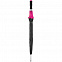 Зонт-трость Highlight, черный с розовым с логотипом в Нефтекамске заказать по выгодной цене в кибермаркете AvroraStore