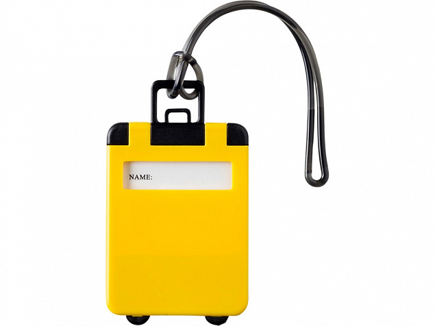 Бирка для багажа Taggy, желтый с логотипом в Нефтекамске заказать по выгодной цене в кибермаркете AvroraStore