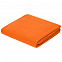 Флисовый плед Warm&Peace, оранжевый с логотипом в Нефтекамске заказать по выгодной цене в кибермаркете AvroraStore