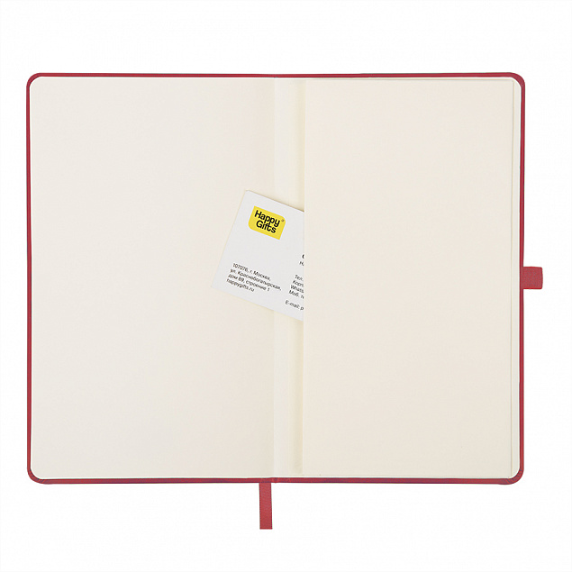 Ежедневник недатированный HAMILTON, A5, алый, кремовый блок с логотипом в Нефтекамске заказать по выгодной цене в кибермаркете AvroraStore