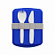 Ланч-бокс Lunch Blue line со столовыми приборами (синий) с логотипом в Нефтекамске заказать по выгодной цене в кибермаркете AvroraStore