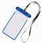 Сумка для телефона DIVER, брызгозащищенная, синяя, прозрачная с логотипом в Нефтекамске заказать по выгодной цене в кибермаркете AvroraStore