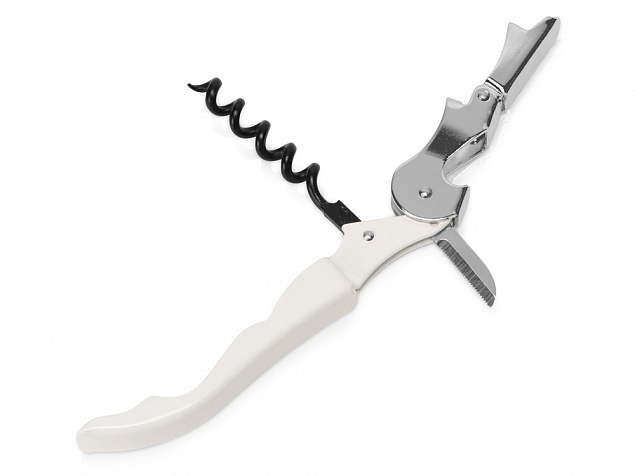 PULLTAPS BASIC WHITE/Нож сомелье Pulltap's Basic, белый с логотипом в Нефтекамске заказать по выгодной цене в кибермаркете AvroraStore