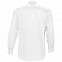 Рубашка мужская с длинным рукавом BOSTON, белая с логотипом в Нефтекамске заказать по выгодной цене в кибермаркете AvroraStore