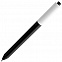 Ручка шариковая Pigra P03 Mat, черная с белым с логотипом в Нефтекамске заказать по выгодной цене в кибермаркете AvroraStore