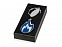 Брелок с шильдом,  синий/серебристый с логотипом в Нефтекамске заказать по выгодной цене в кибермаркете AvroraStore