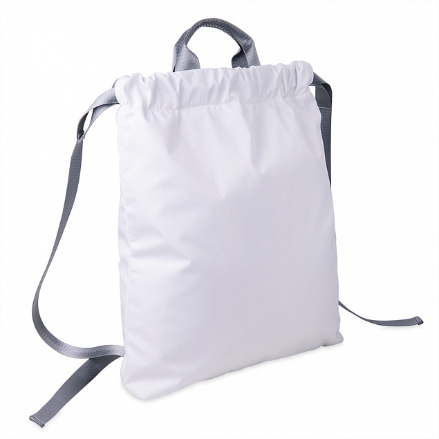 Рюкзак RUN new, белый, 48х40см, 100% полиэстер с логотипом в Нефтекамске заказать по выгодной цене в кибермаркете AvroraStore