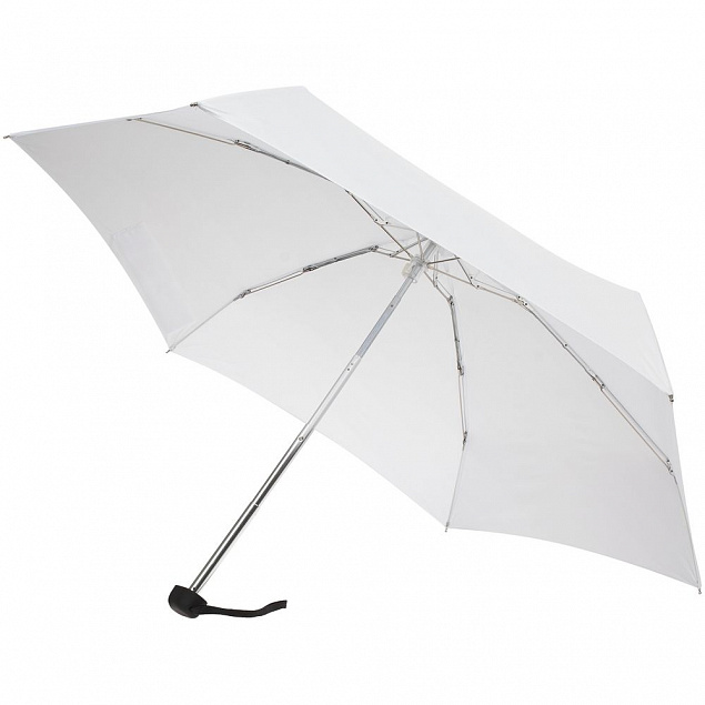 Зонт складной Five, белый с логотипом в Нефтекамске заказать по выгодной цене в кибермаркете AvroraStore