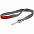Лента для бейджа с ретрактором Devon, серая с красным с логотипом в Нефтекамске заказать по выгодной цене в кибермаркете AvroraStore