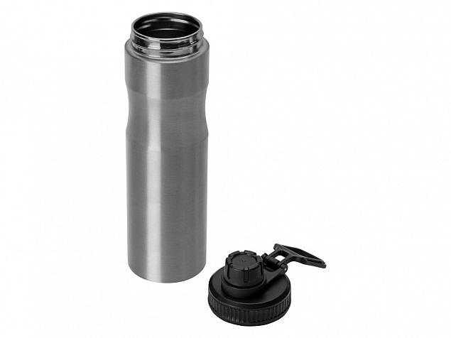 Бутылка для воды Supply Waterline, нерж сталь, 850 мл, серебристый/черный с логотипом в Нефтекамске заказать по выгодной цене в кибермаркете AvroraStore