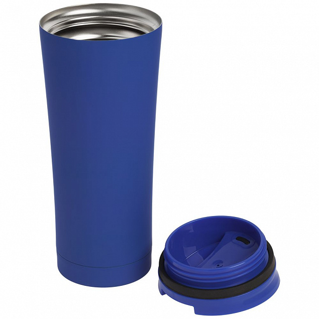 Термостакан Smoothy, синий с логотипом в Нефтекамске заказать по выгодной цене в кибермаркете AvroraStore