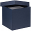 Коробка Cube L, синяя с логотипом в Нефтекамске заказать по выгодной цене в кибермаркете AvroraStore
