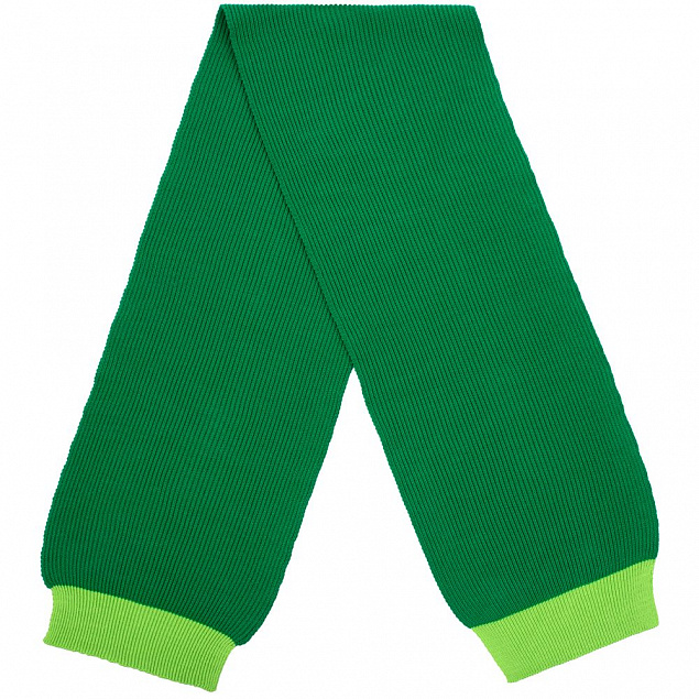 Шарф Snappy, зеленый с салатовым с логотипом в Нефтекамске заказать по выгодной цене в кибермаркете AvroraStore