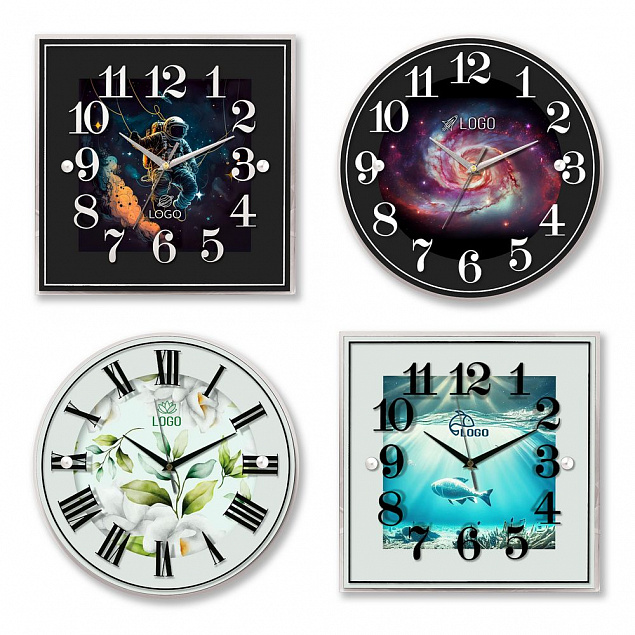 Часы настенные Gler на заказ с логотипом в Нефтекамске заказать по выгодной цене в кибермаркете AvroraStore