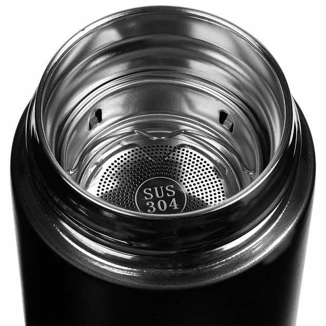 Смарт-бутылка Long Therm, черная с логотипом в Нефтекамске заказать по выгодной цене в кибермаркете AvroraStore