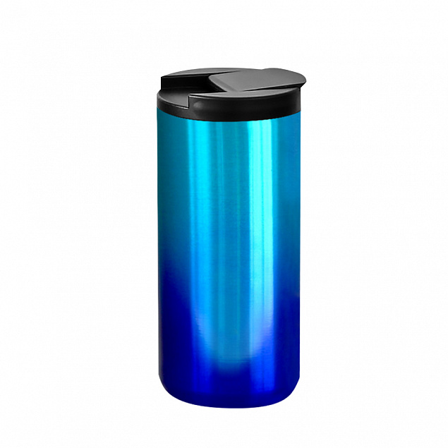 Термокружка с двойной стенкой Koffline, голубой с логотипом в Нефтекамске заказать по выгодной цене в кибермаркете AvroraStore