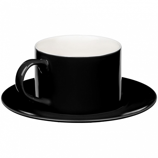 Чайная пара Clio, черная с логотипом в Нефтекамске заказать по выгодной цене в кибермаркете AvroraStore