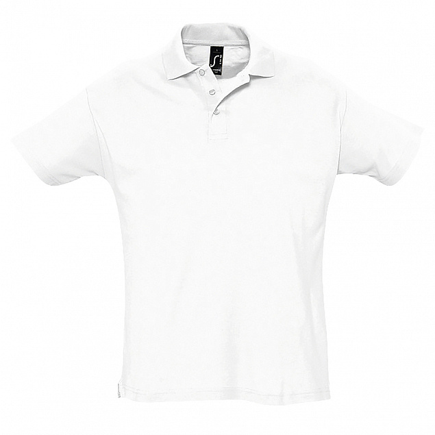 Поло мужское SUMMER II, белый, XS, 100% хлопок, 170 г/м2 с логотипом в Нефтекамске заказать по выгодной цене в кибермаркете AvroraStore