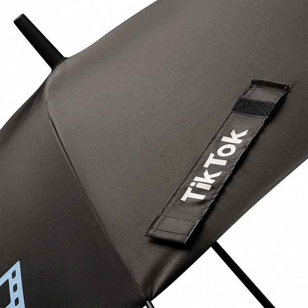 Зонт-трость, Bergwind, черный с логотипом в Нефтекамске заказать по выгодной цене в кибермаркете AvroraStore