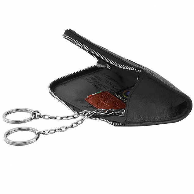Ключница Inserto, черная с логотипом в Нефтекамске заказать по выгодной цене в кибермаркете AvroraStore