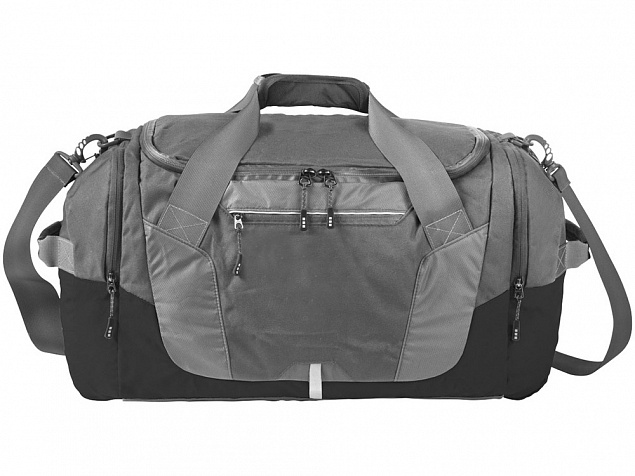 Сумка-рюкзак Revelstoke дорожная, серый/черный с логотипом в Нефтекамске заказать по выгодной цене в кибермаркете AvroraStore