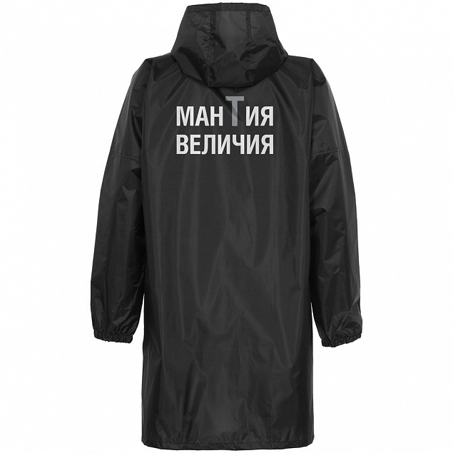 Дождевик «Мантия величия», черный с логотипом в Нефтекамске заказать по выгодной цене в кибермаркете AvroraStore