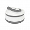 Стакан складной BUTTON;  300 мл, силикон, серый с логотипом в Нефтекамске заказать по выгодной цене в кибермаркете AvroraStore
